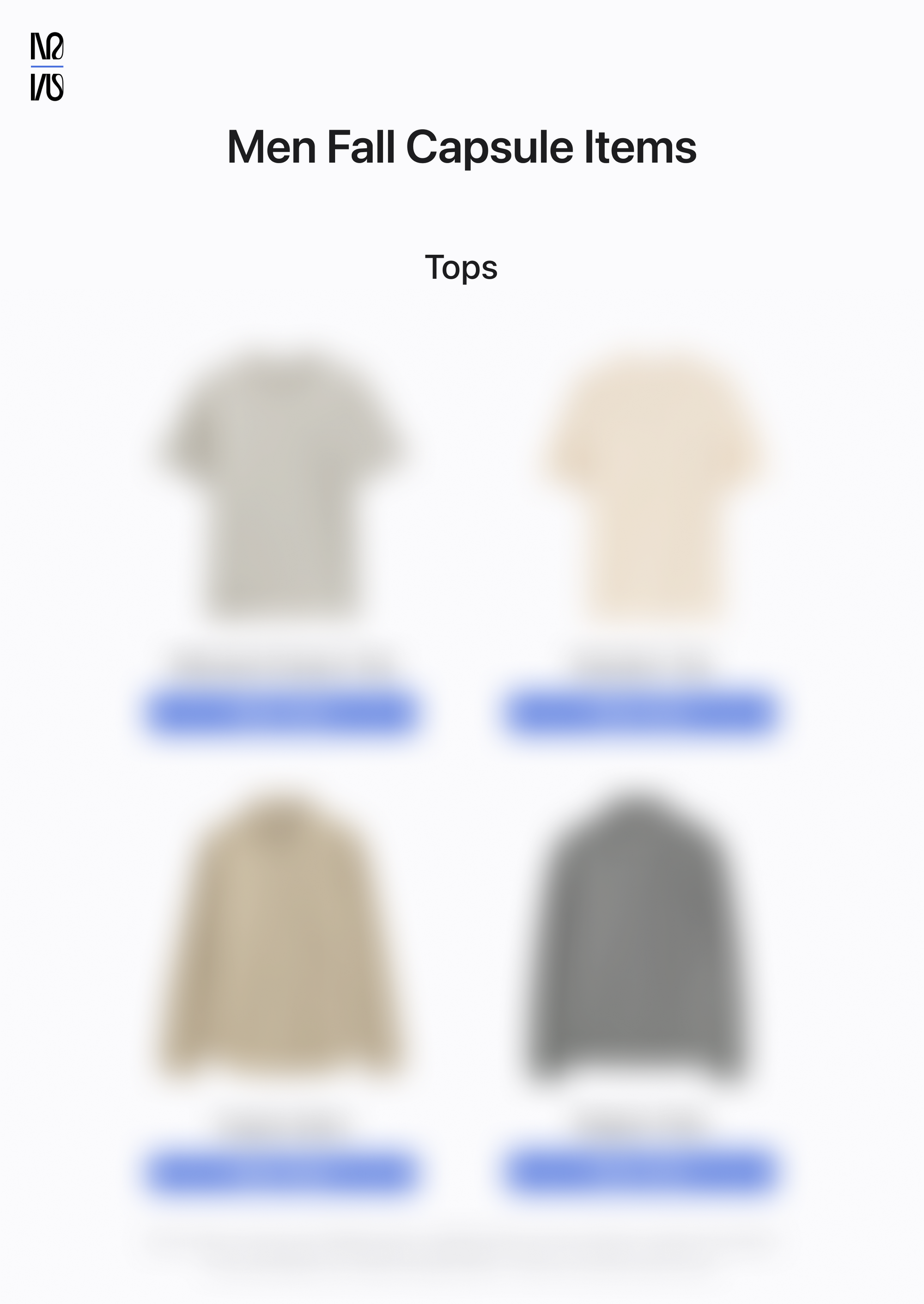 Men's Fall Expansion Capsule (2025)