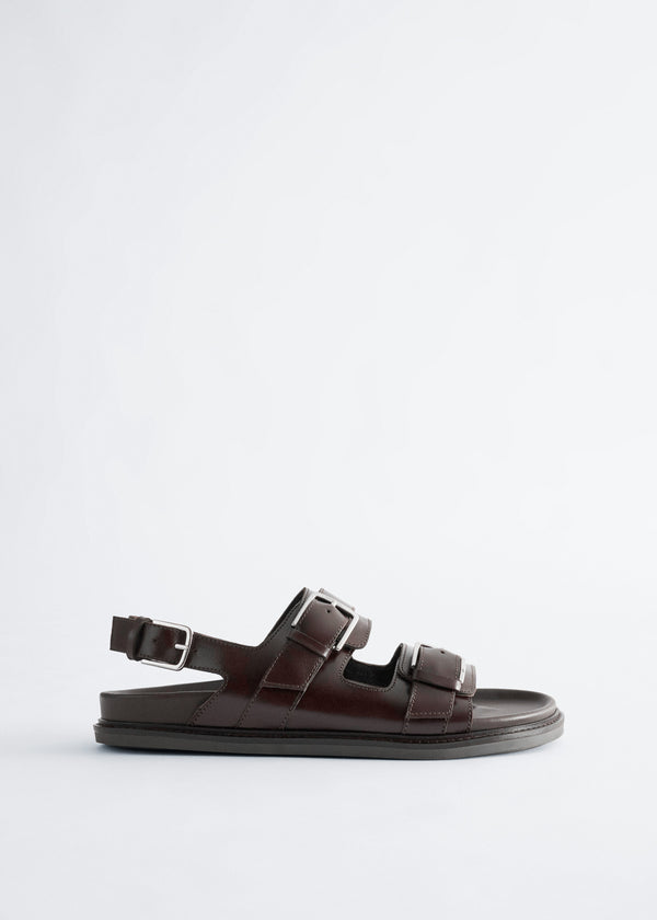 Buckle Sandals | Brown