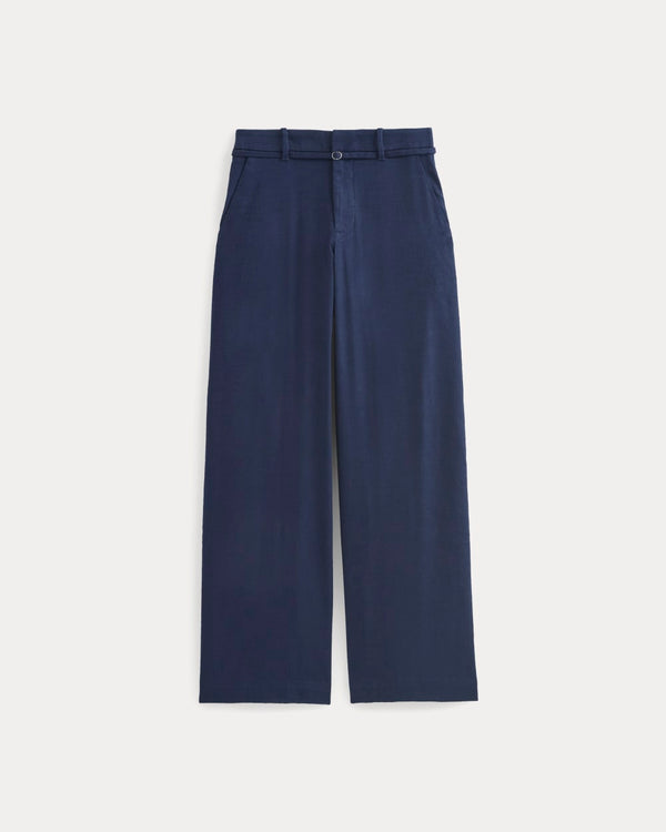 Wide-Leg Trousers | Navy