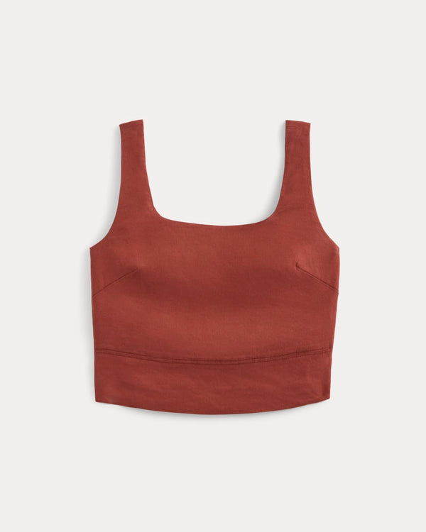 Square-Neck Tank Top | Red