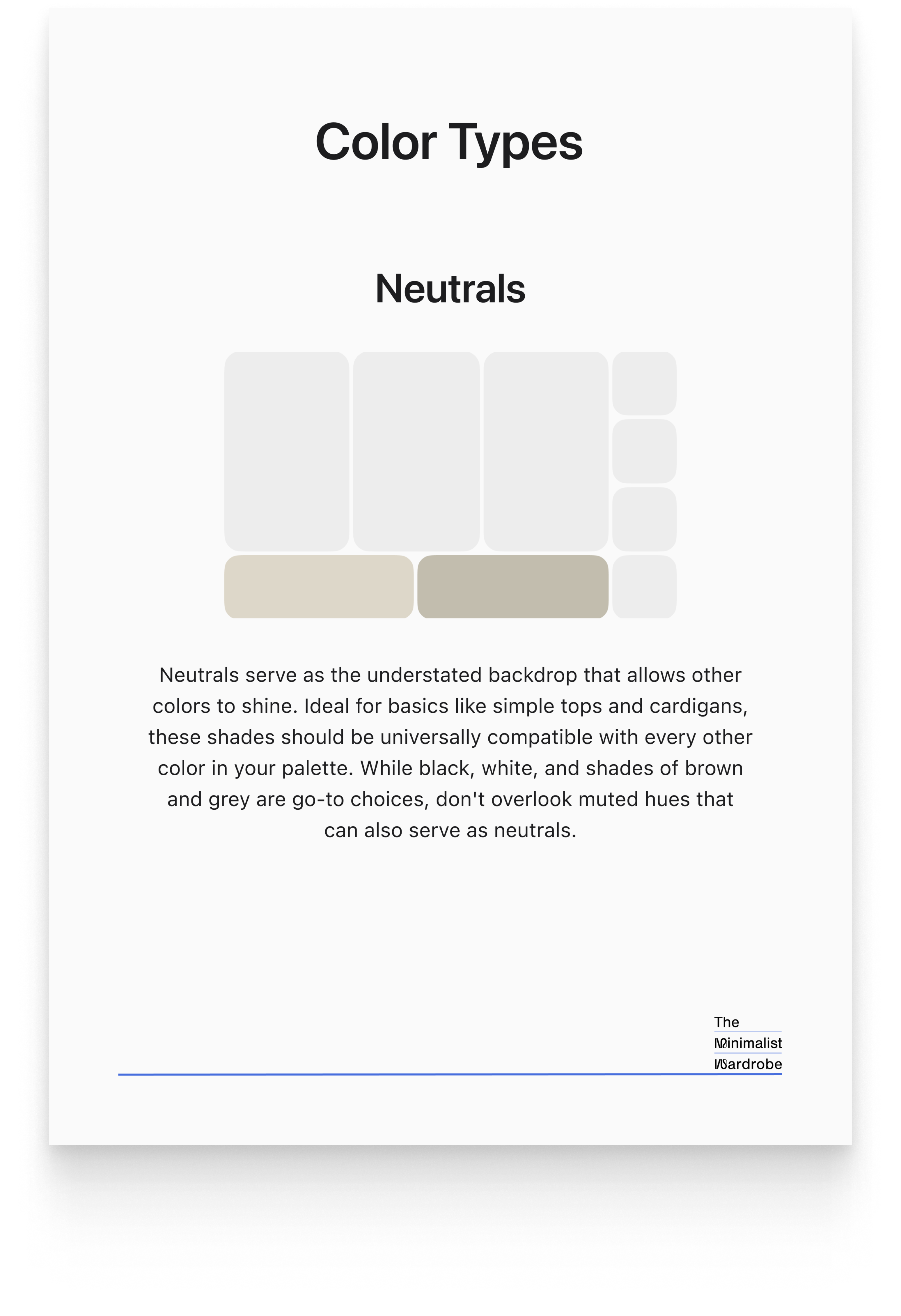 Minimalist Wardrobe Color Palettes