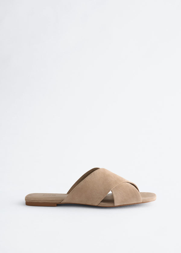 Crossover Sandals | Beige