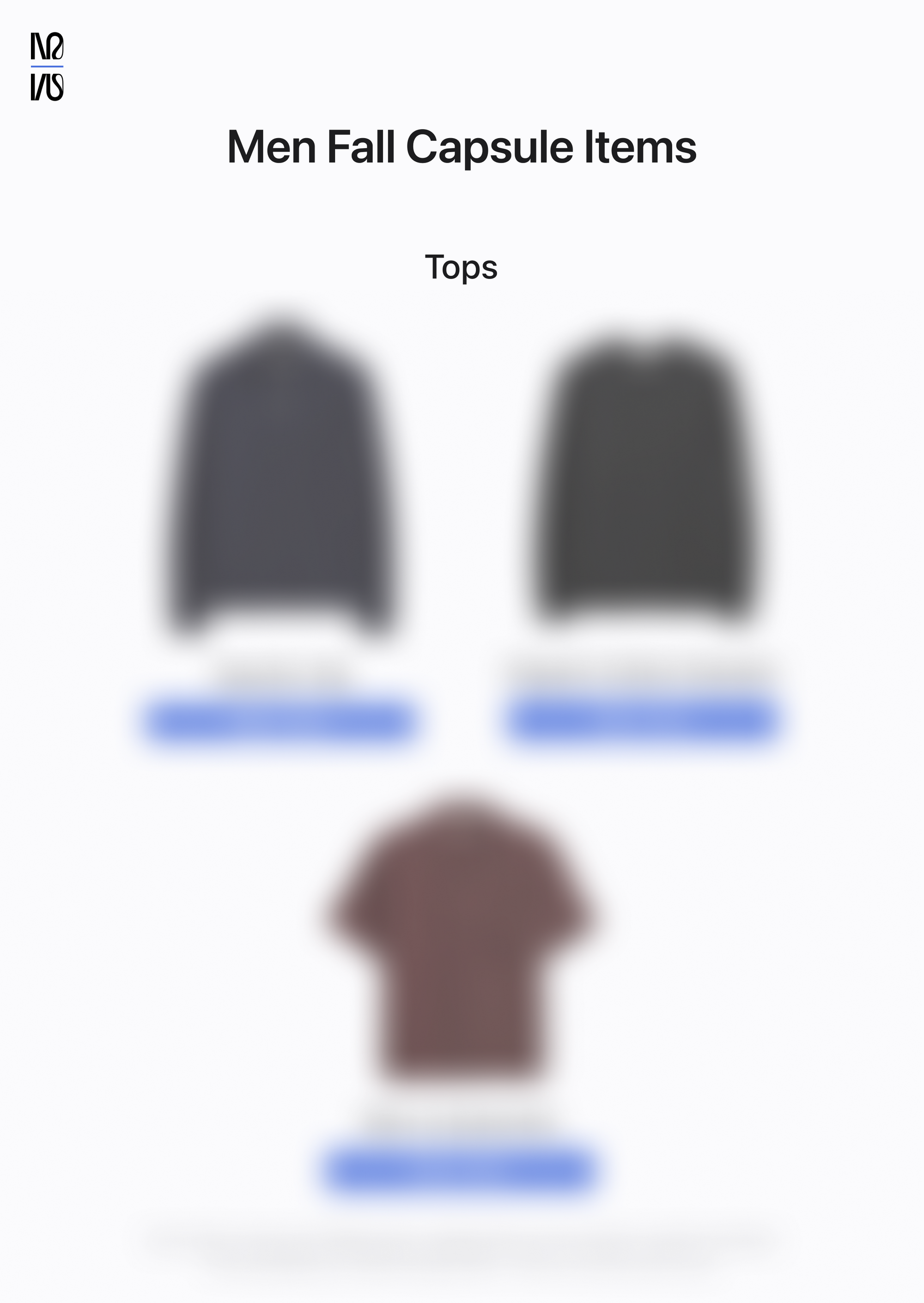 Men&#39;s Fall Capsule (2025)