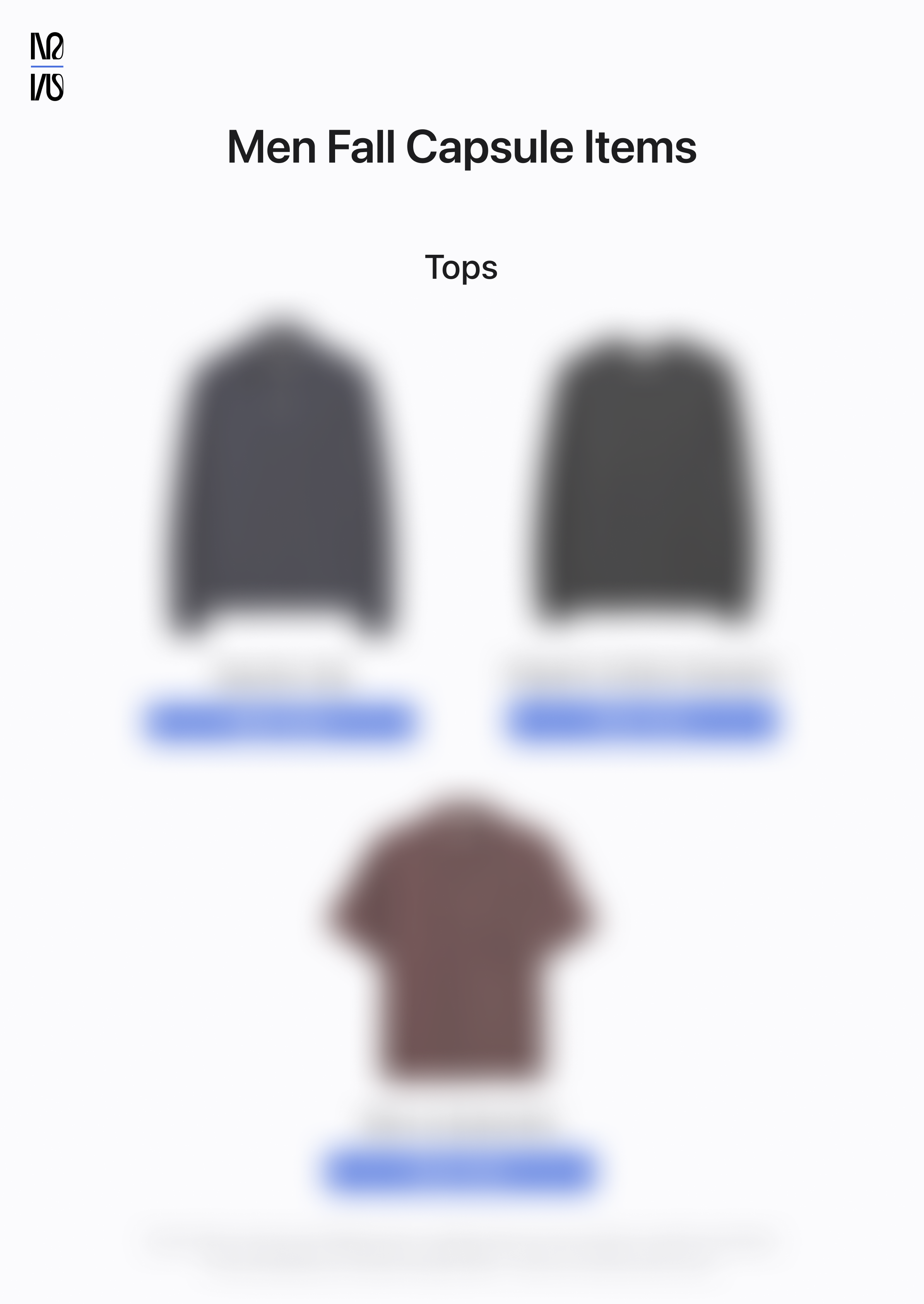 Men's Fall Expansion Capsule (2025)