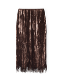 Fringed Sequin Midi Skirt