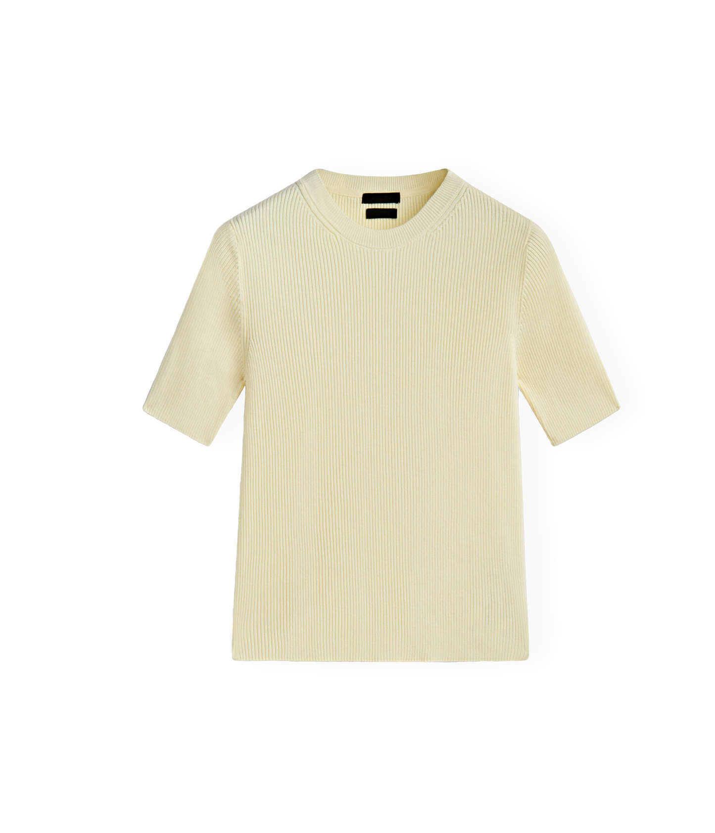 Short-Sleeve Crewneck Sweater (Cream)