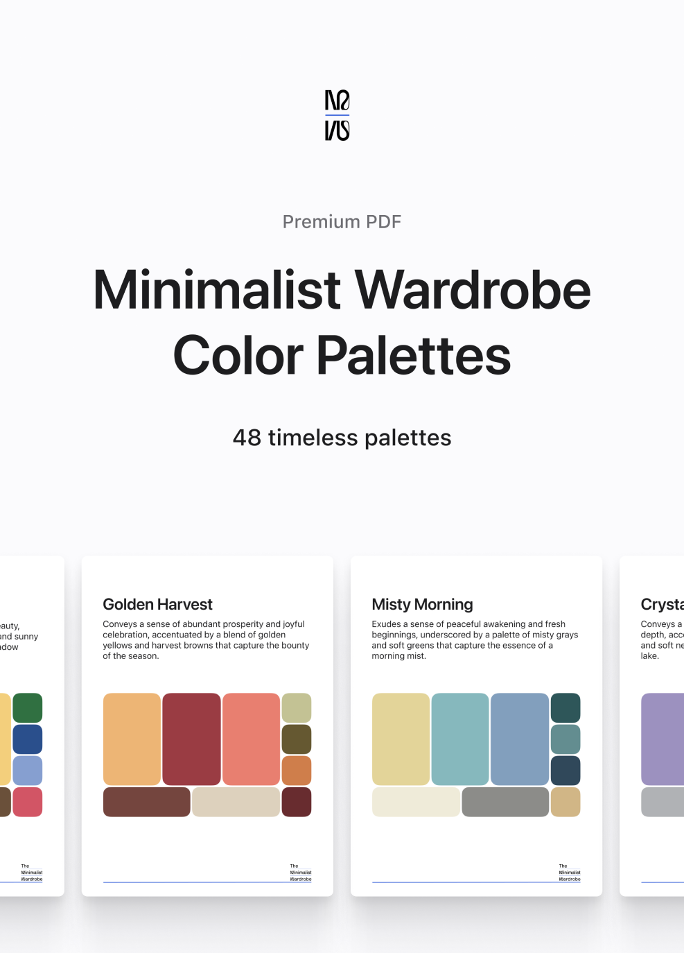 Minimalistische Farbpaletten für die Garderobe (Premium-PDF)