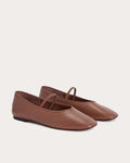 Leather Lace-Up Flat
