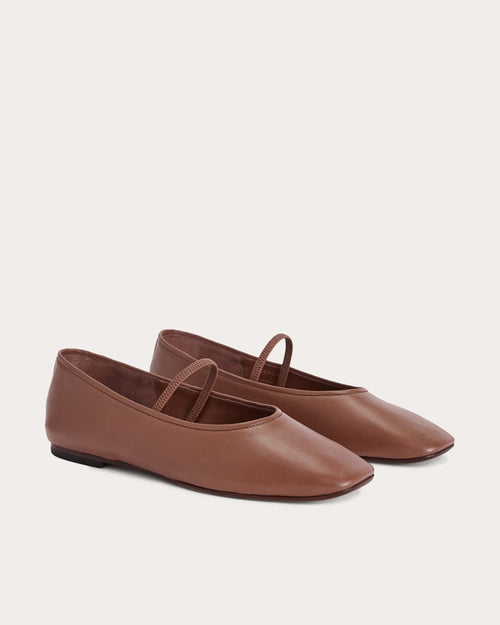 Leather Lace-Up Flat