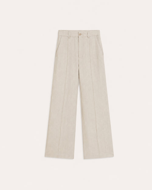 Wide-Leg Linen Trouser