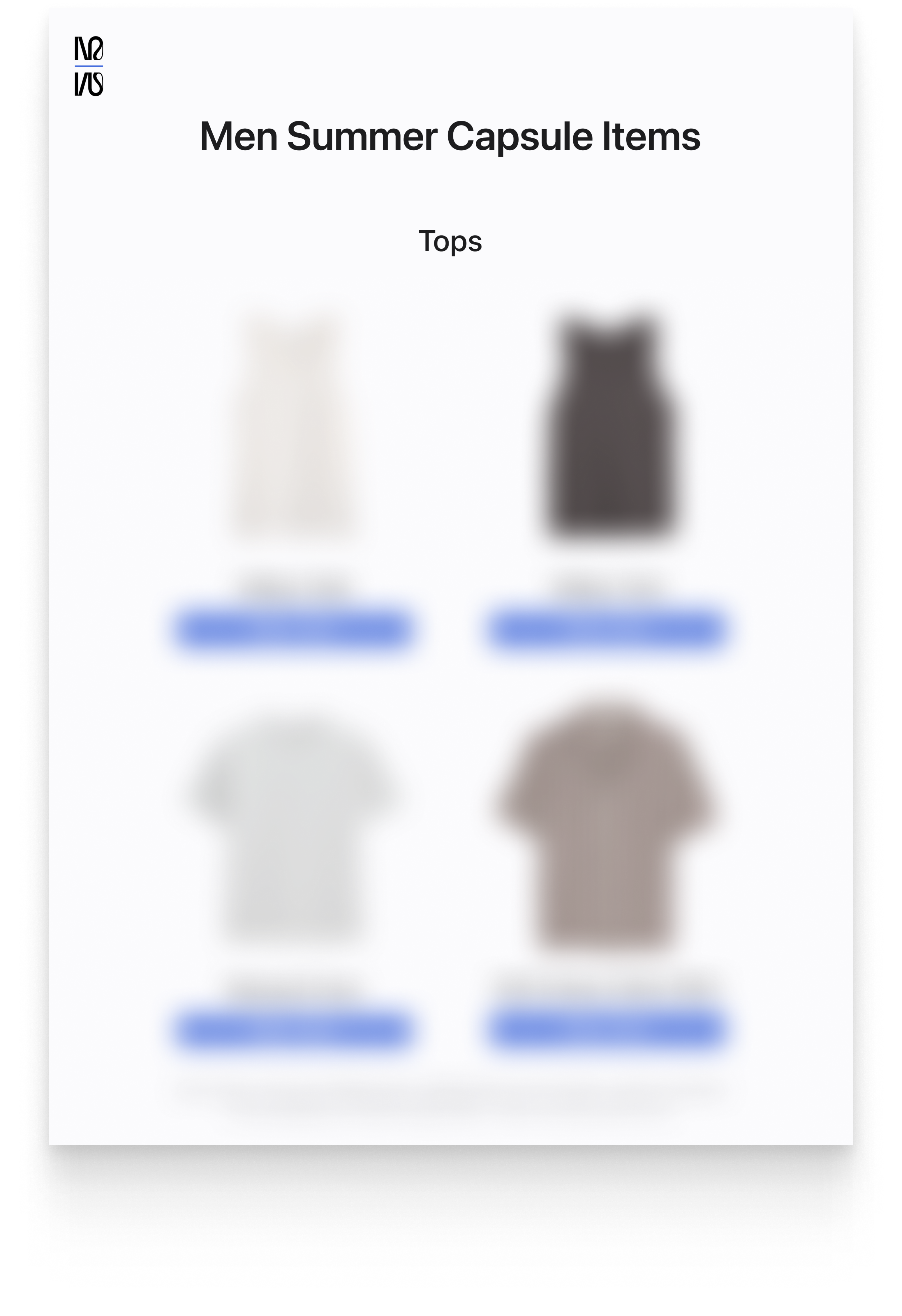 Men's Summer Expansion Capsule (2025)