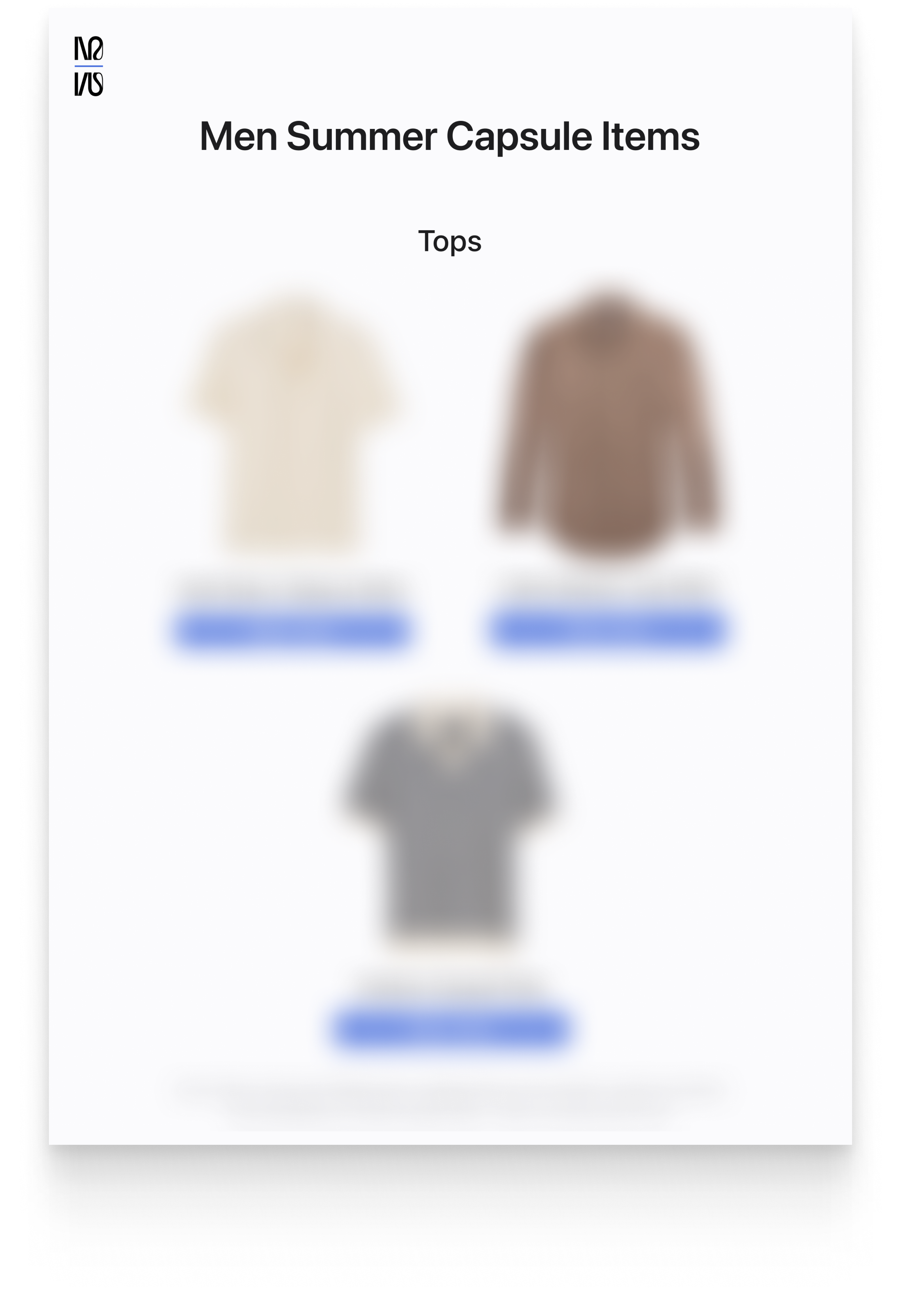 Men's Summer Expansion Capsule (2025)