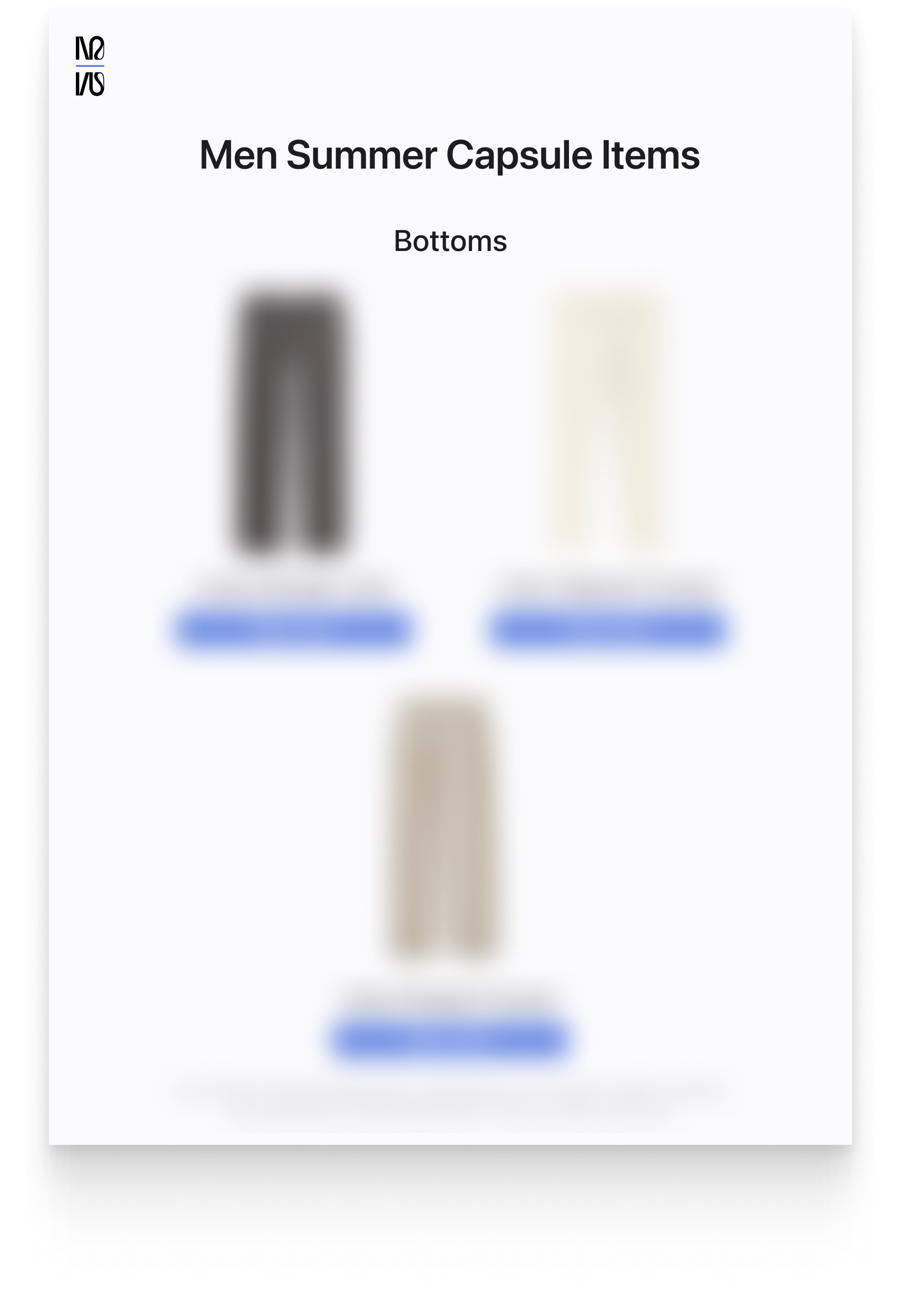 Men's Summer Expansion Capsule (2025)