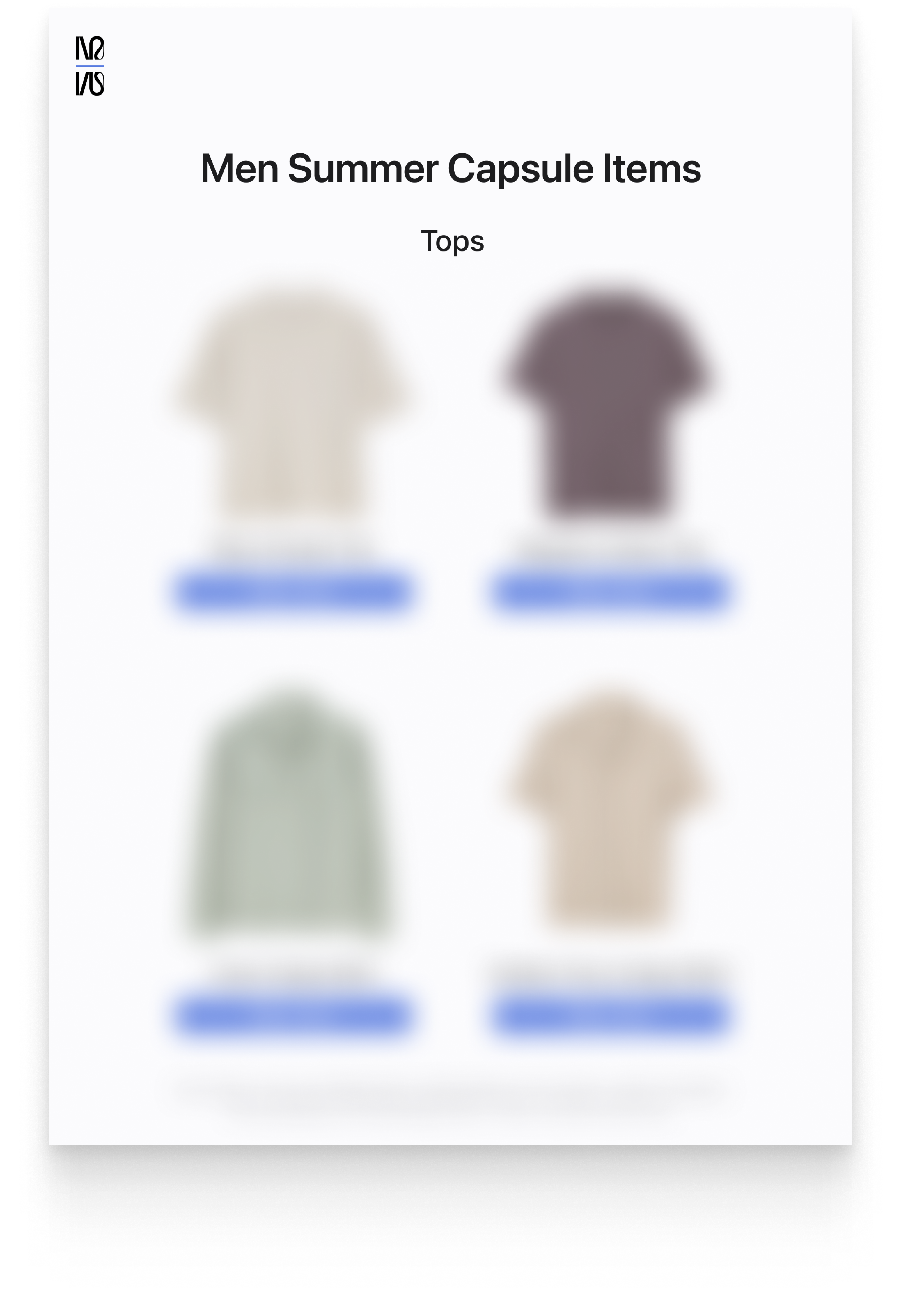 Men's Summer Expansion Capsule