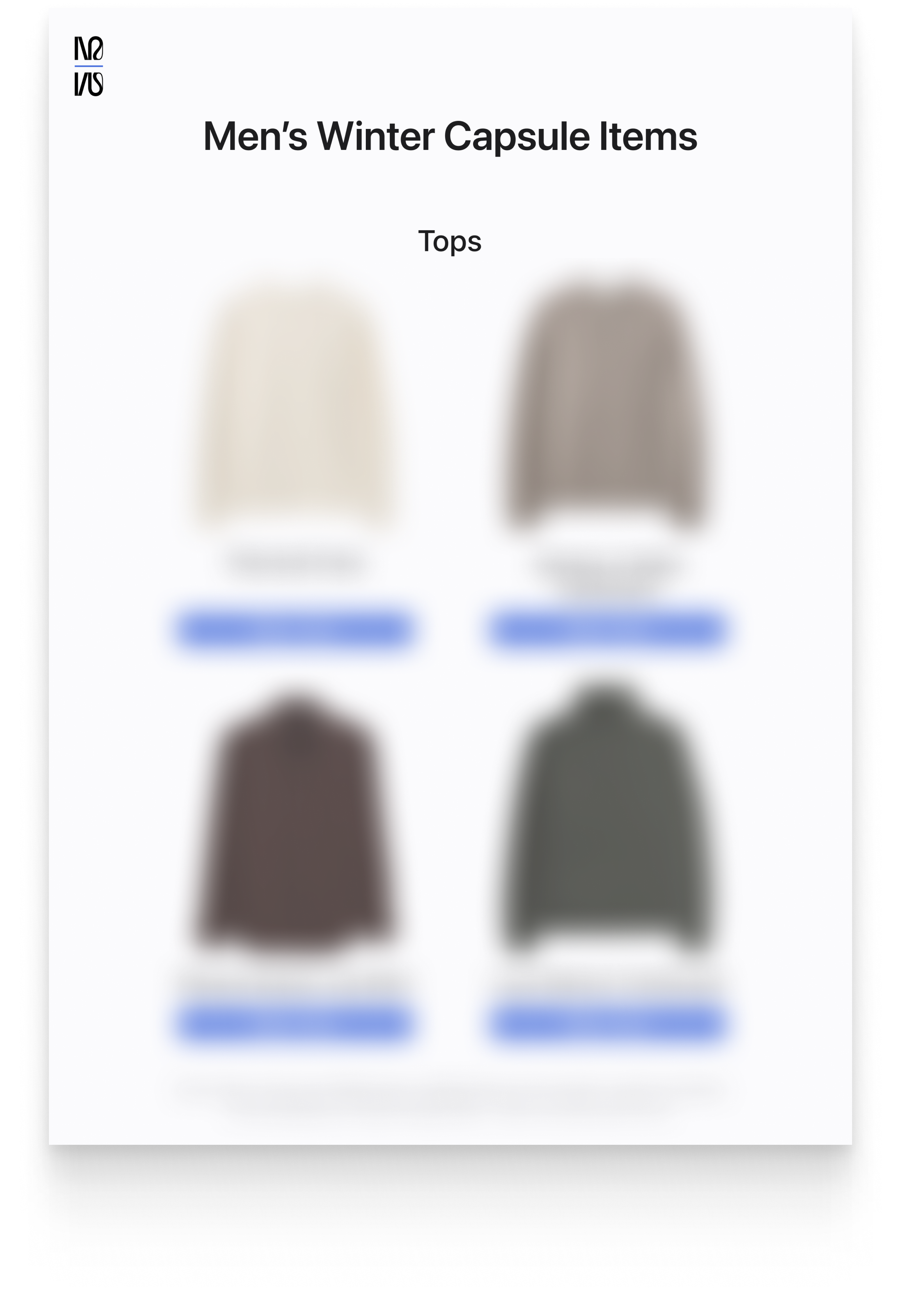 Men's Winter Expansion Capsule (2025)