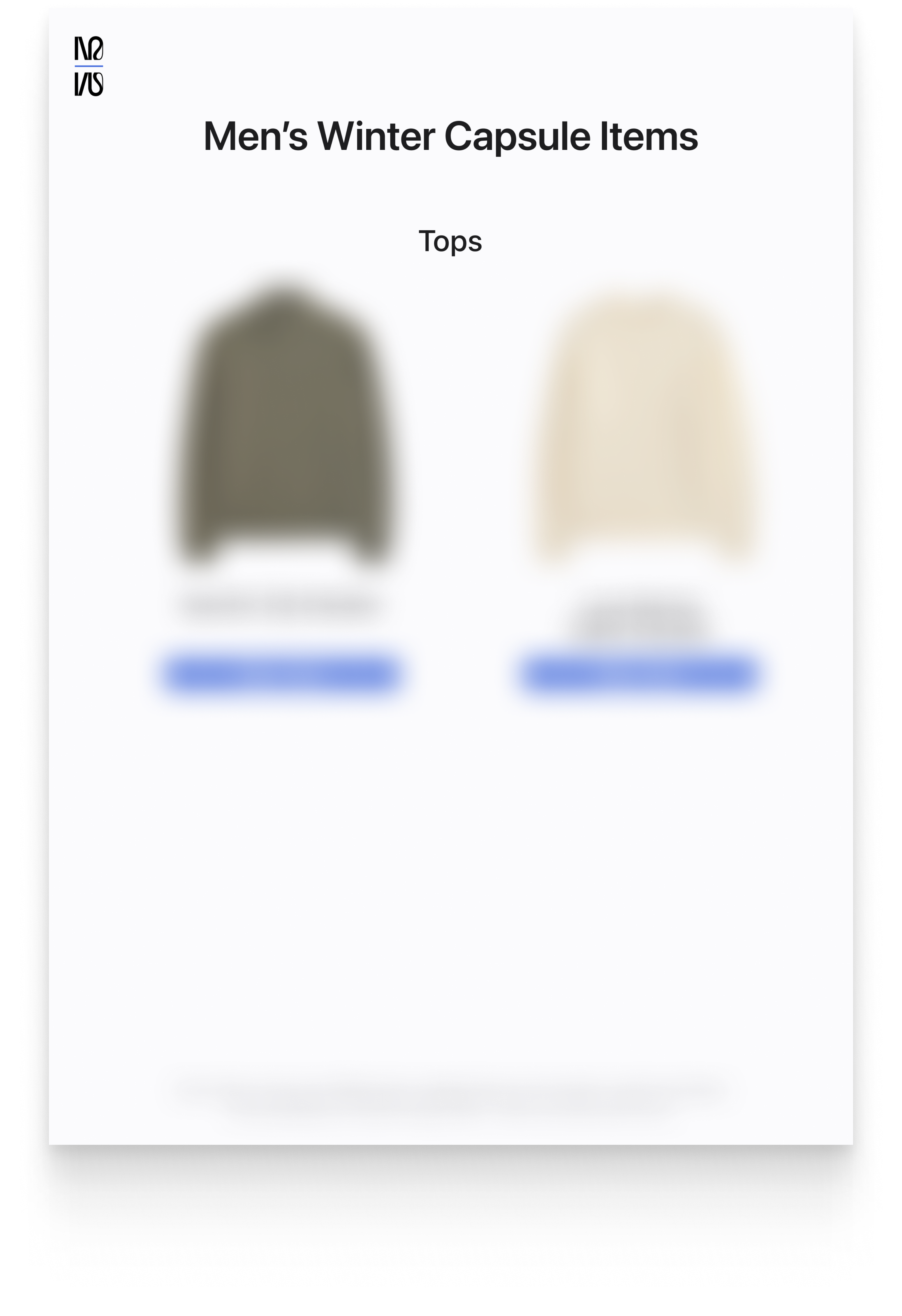 Men's Winter Expansion Capsule (2025)