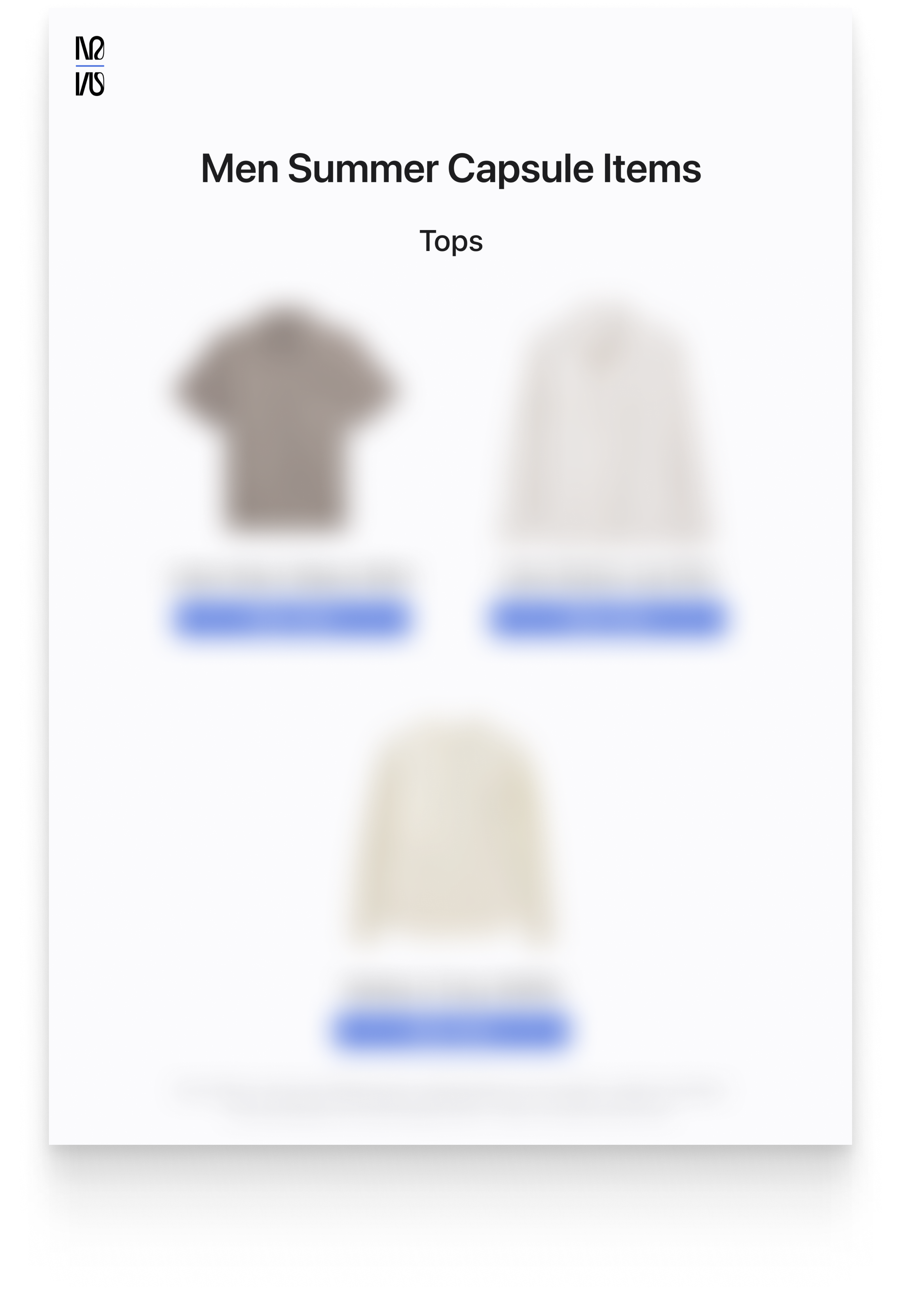 Men's Summer Expansion Capsule