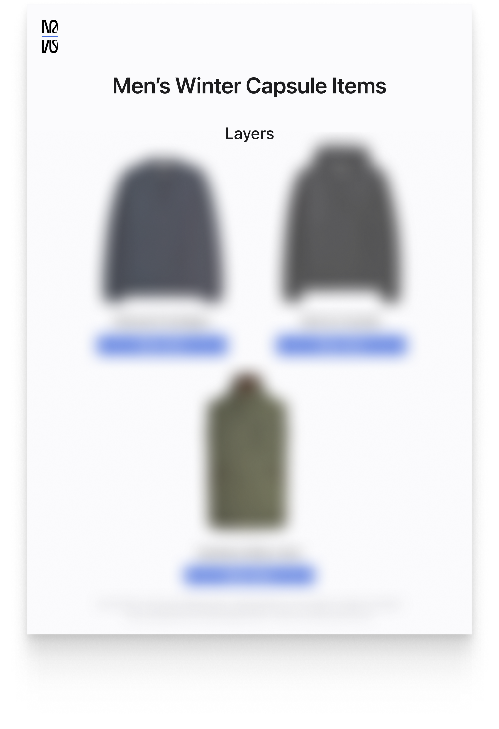 Men's Winter Expansion Capsule (2025)