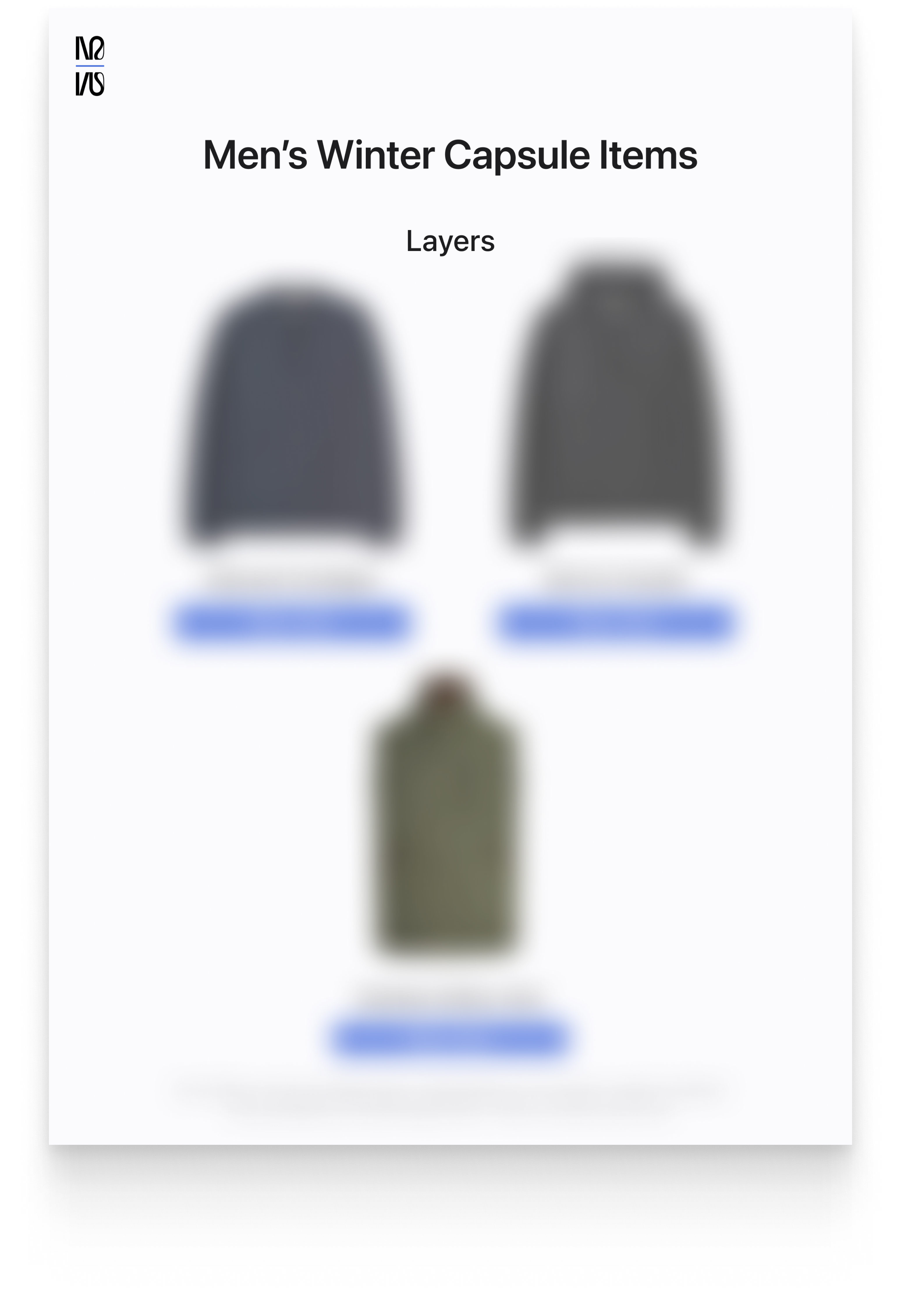 Men's Winter Expansion Capsule (2025)