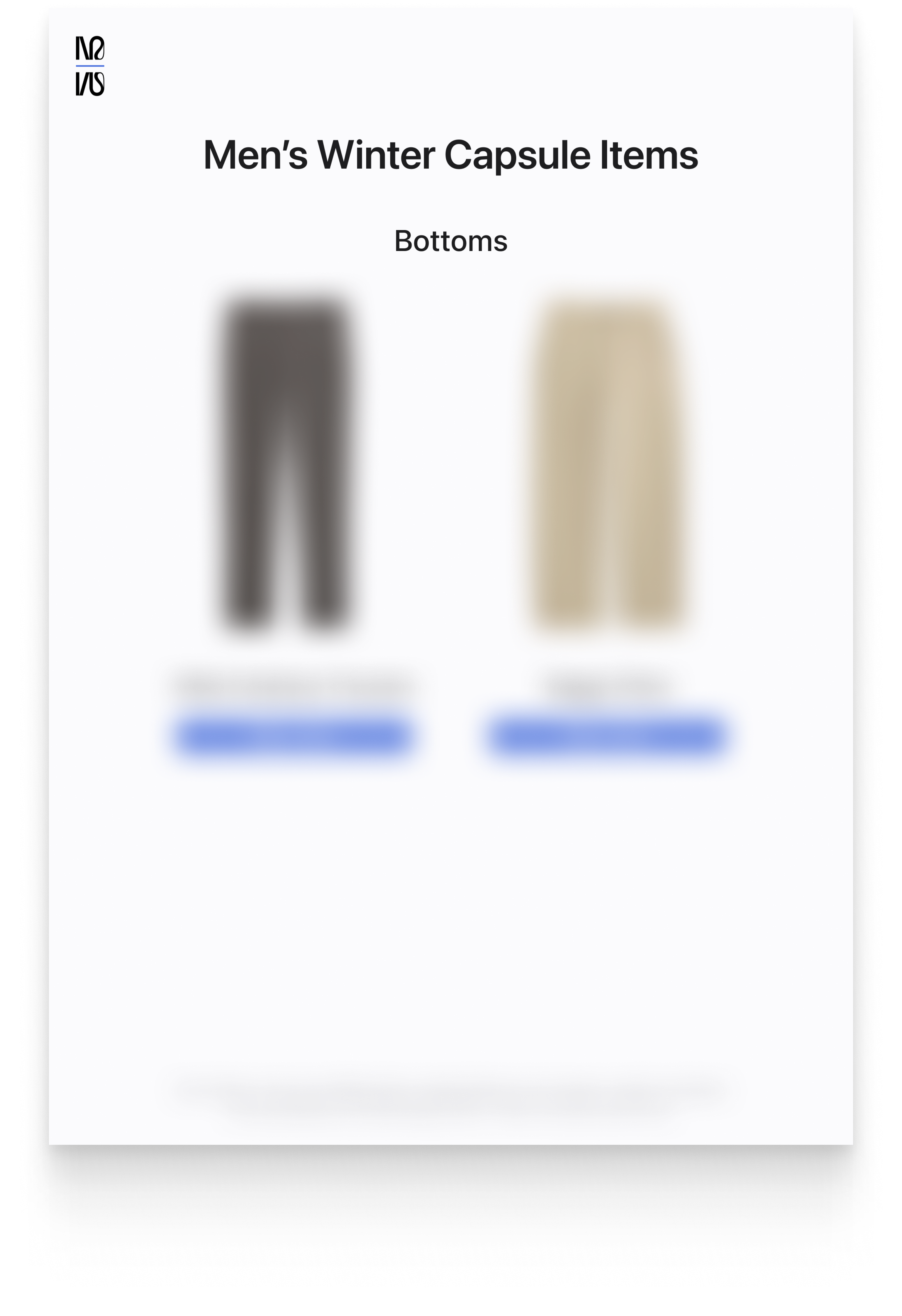 Men's Winter Expansion Capsule (2025)