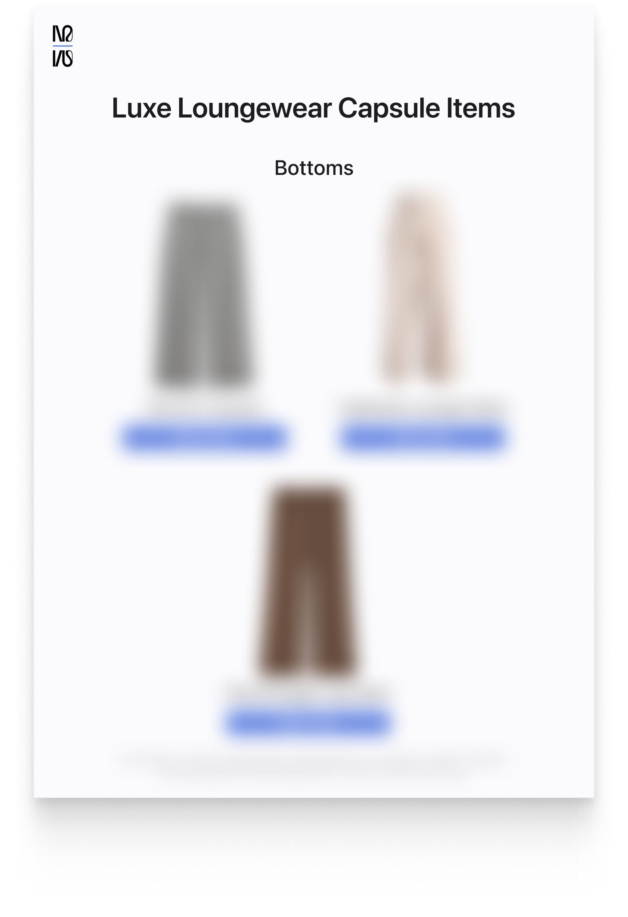 Luxe Loungewear Mini Expansion Capsule