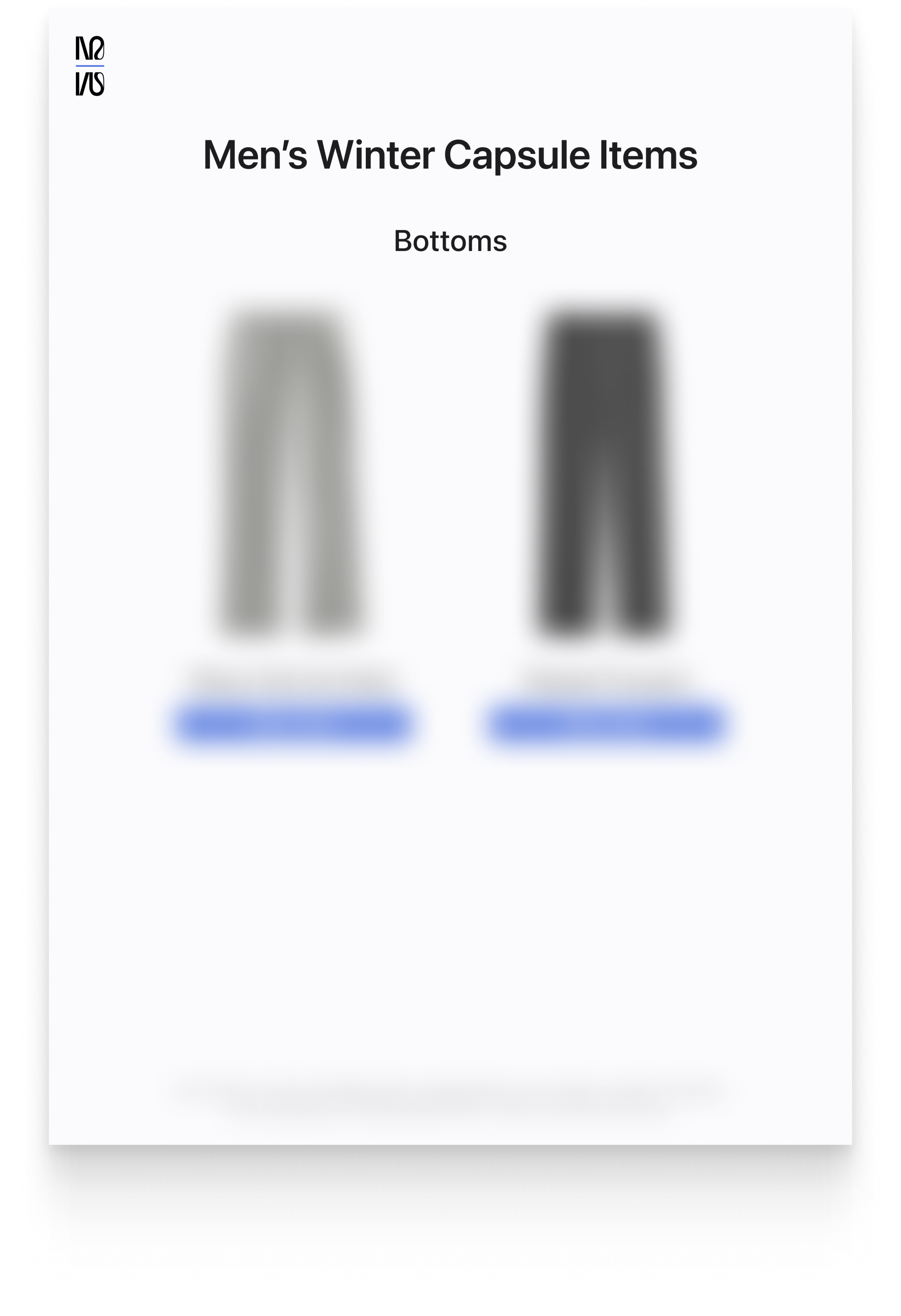 Men's Winter Expansion Capsule (2025)