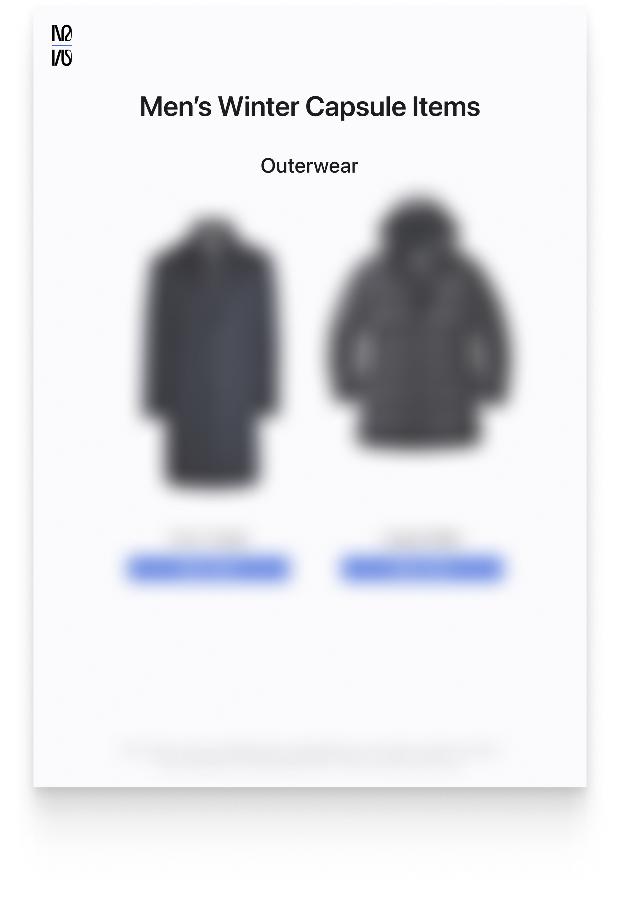 Men's Winter Expansion Capsule (2025)