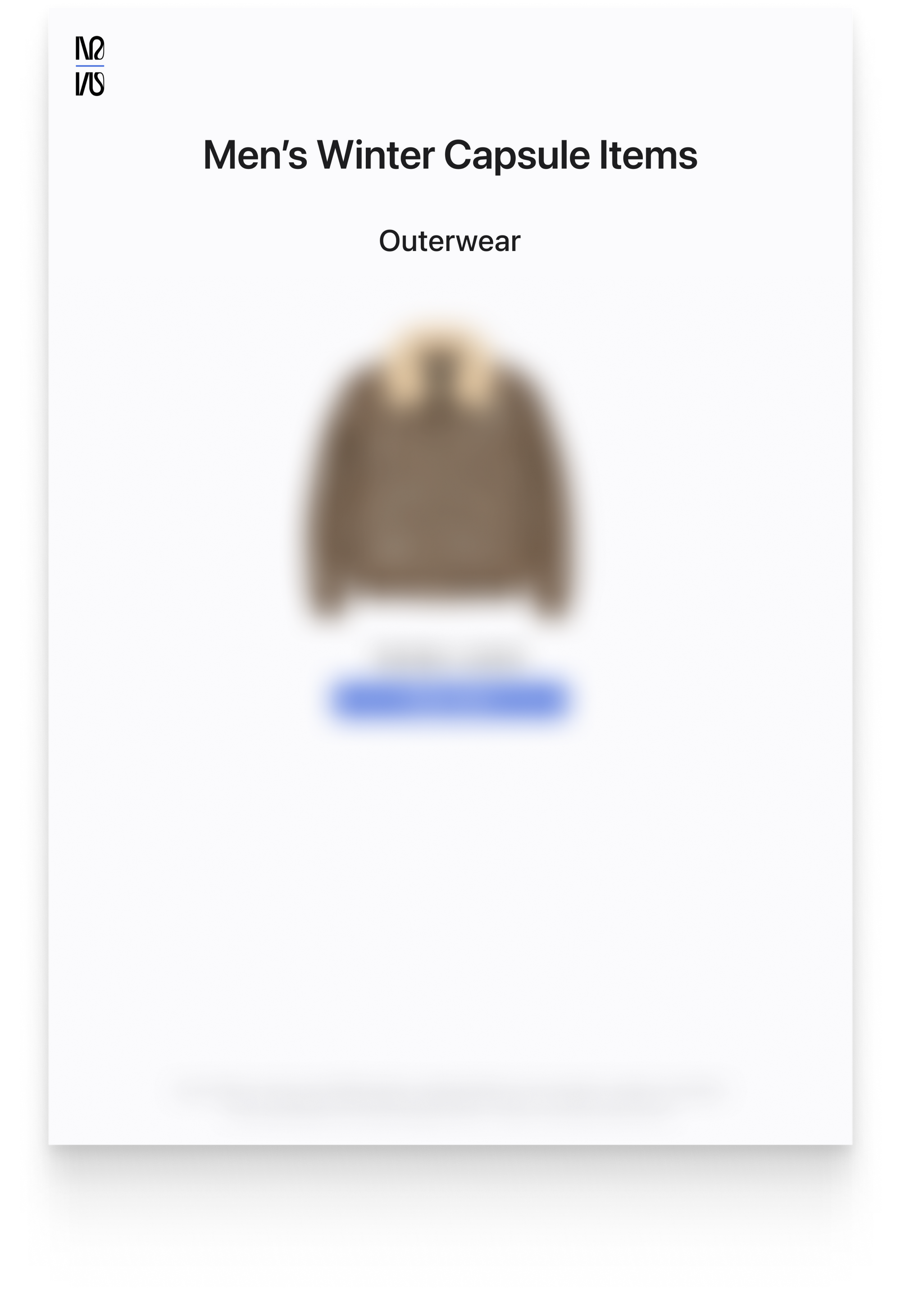 Men's Winter Expansion Capsule (2025)