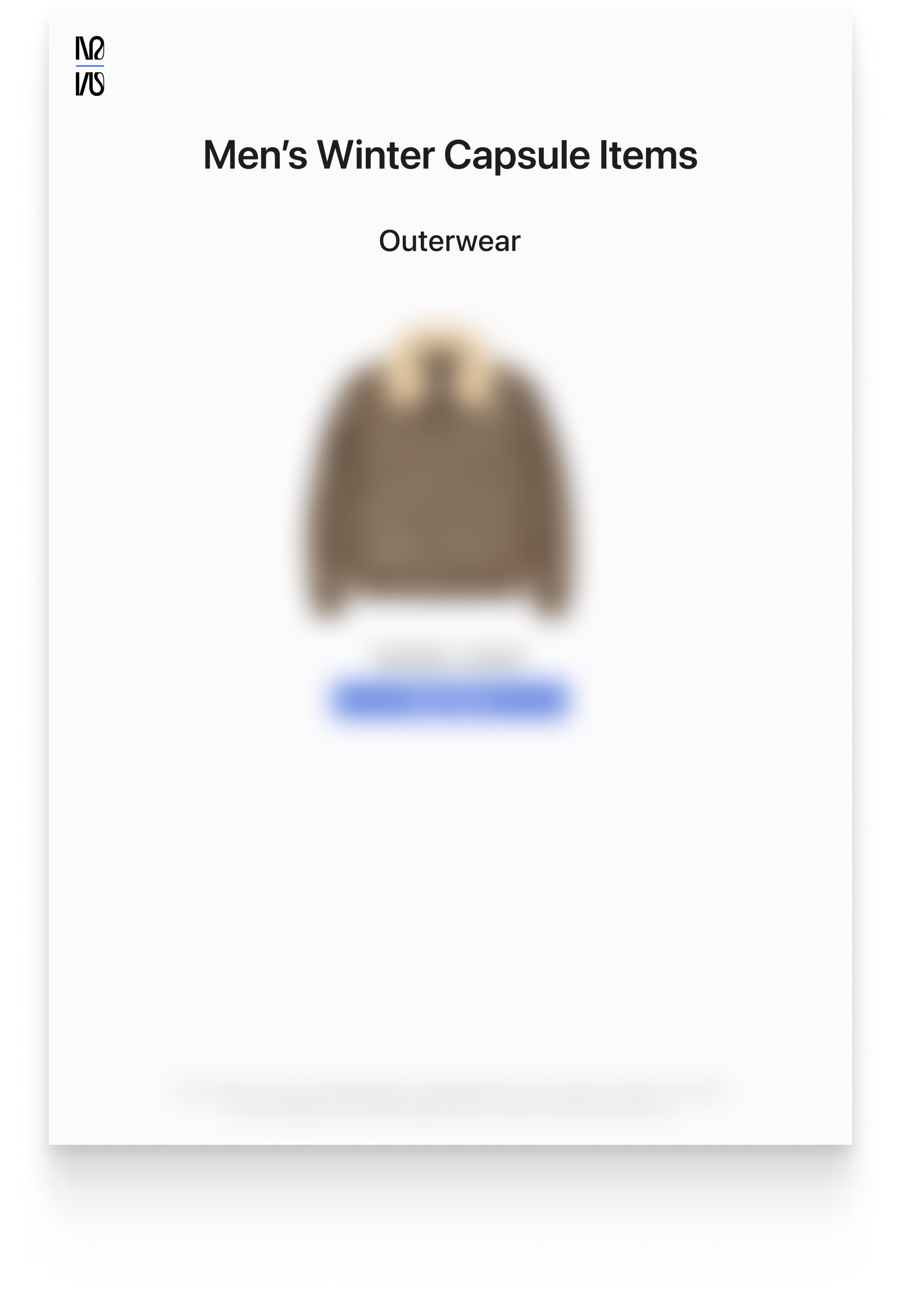 Men's Winter Expansion Capsule (2025)