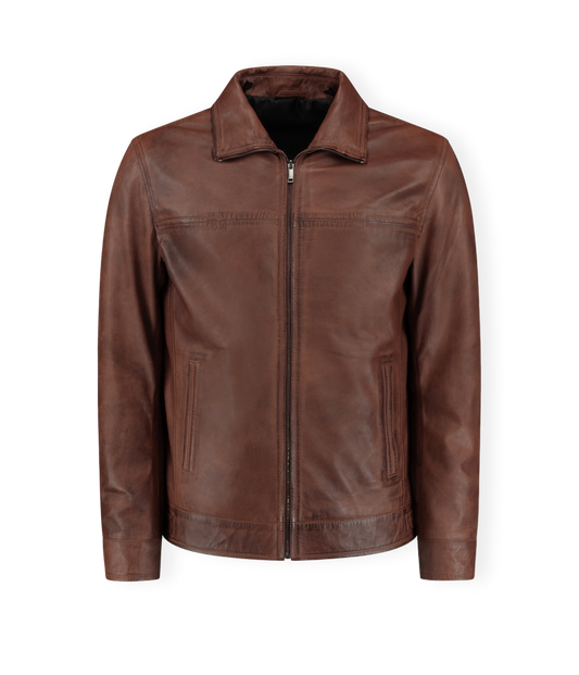 Leather Jacket (Camel)