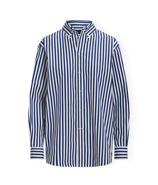 Oversize Striped Shirt (Navy/White)