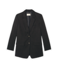 Tencel and Cotton Blend Oversized Blazer