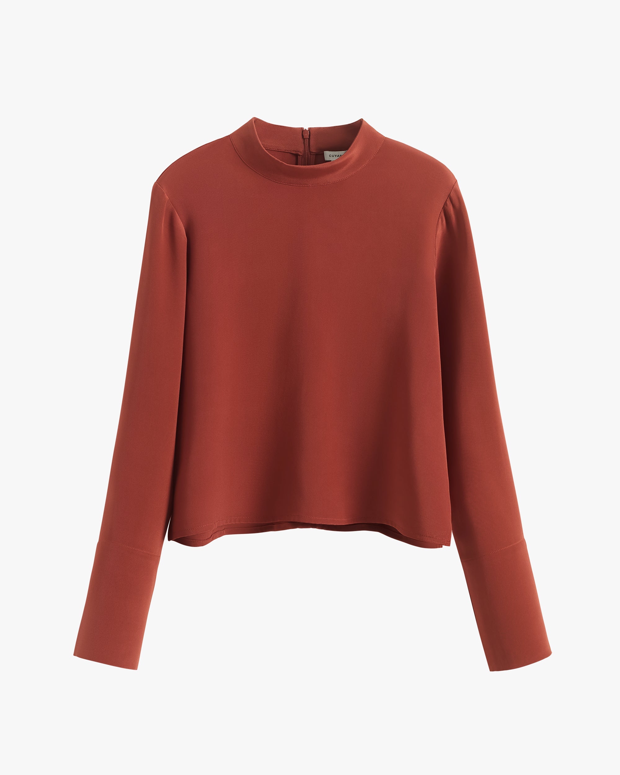 Fine Rib Mock Neck