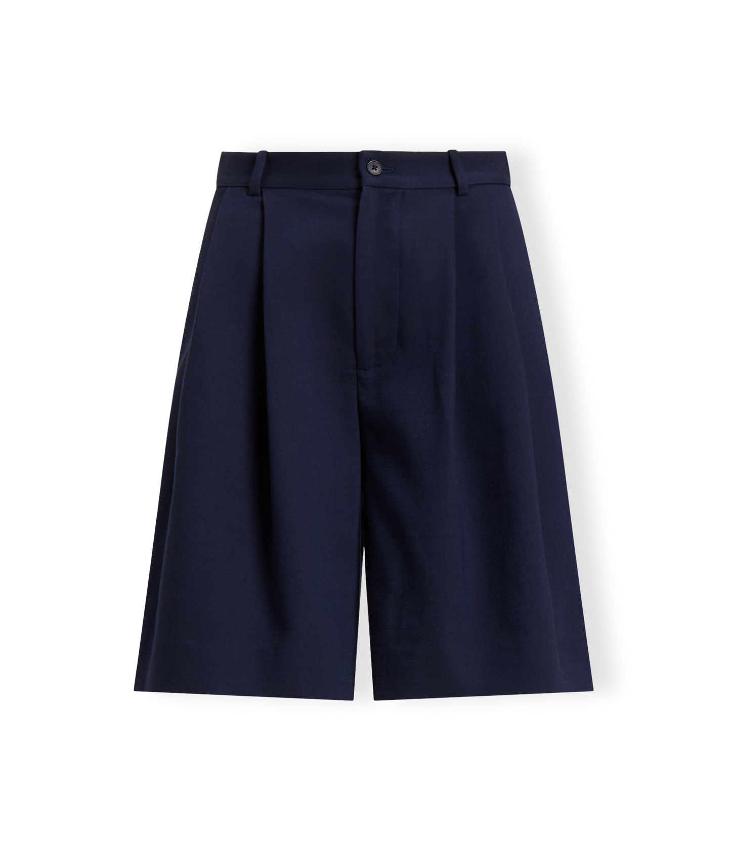 Pleated Shorts (Navy)