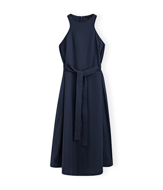 Ärmelloses Midikleid (Marineblau)