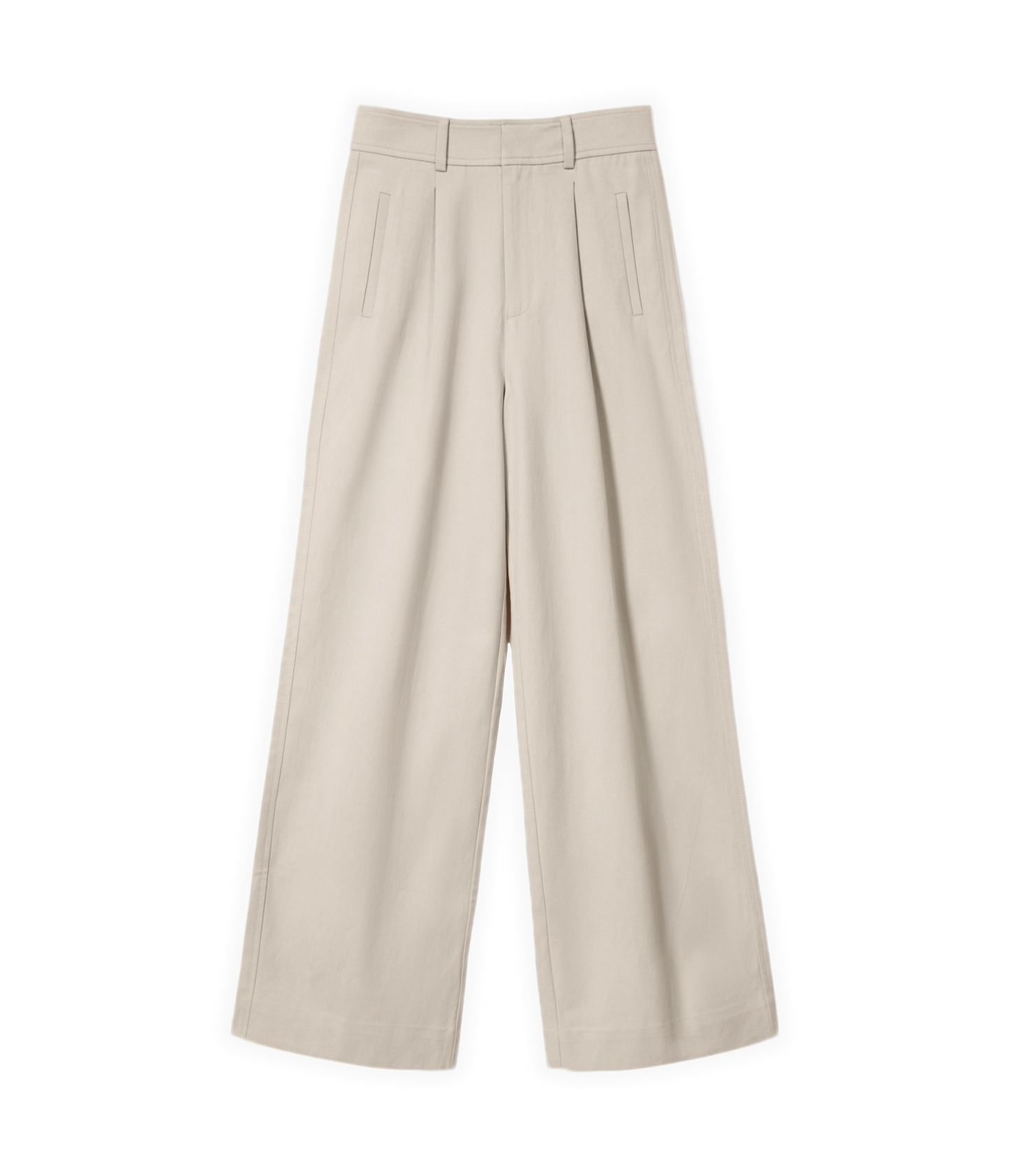 Wide-Leg Pleated Pant