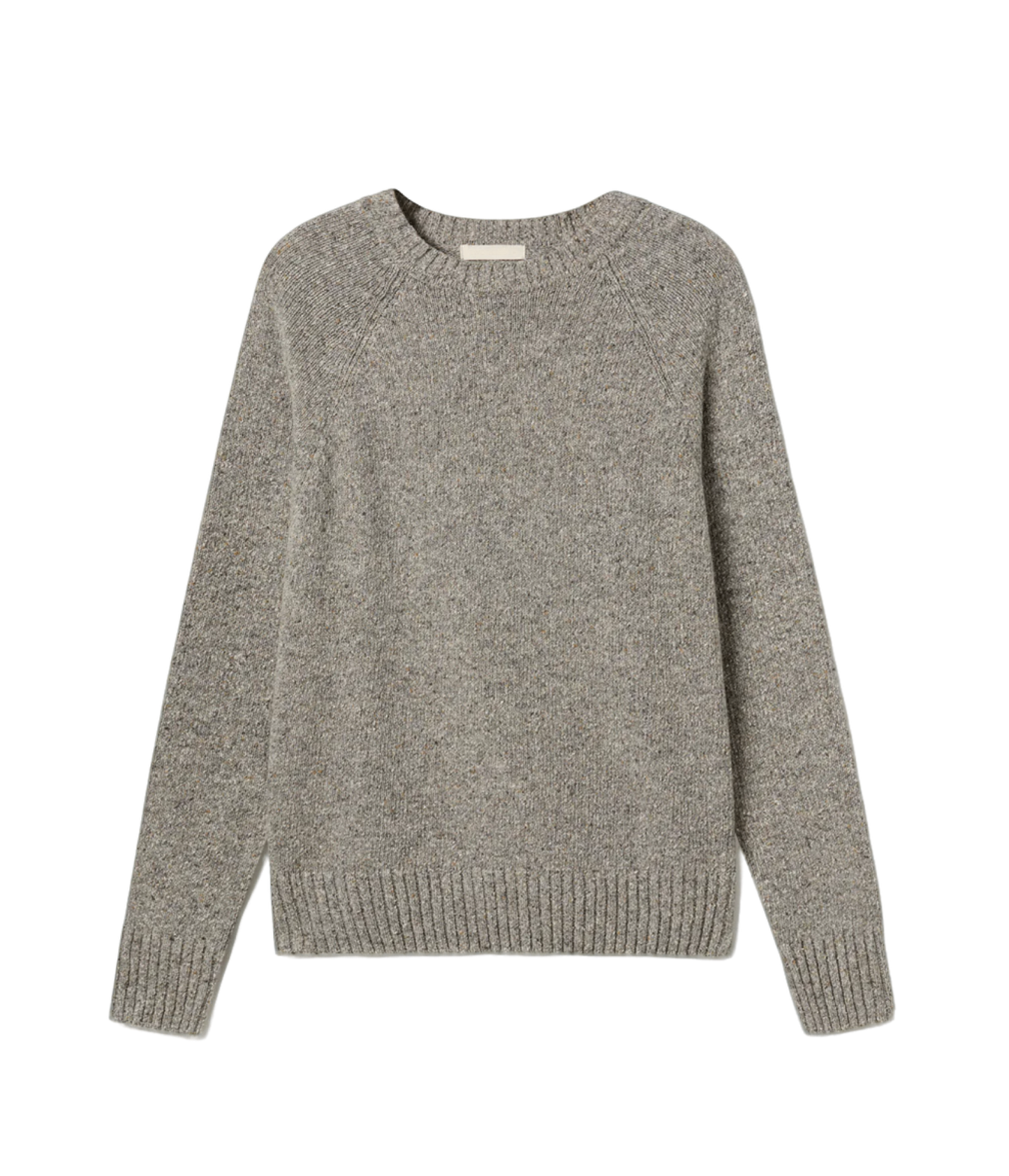 Wollpullover mit Rundhalsausschnitt (Grau)