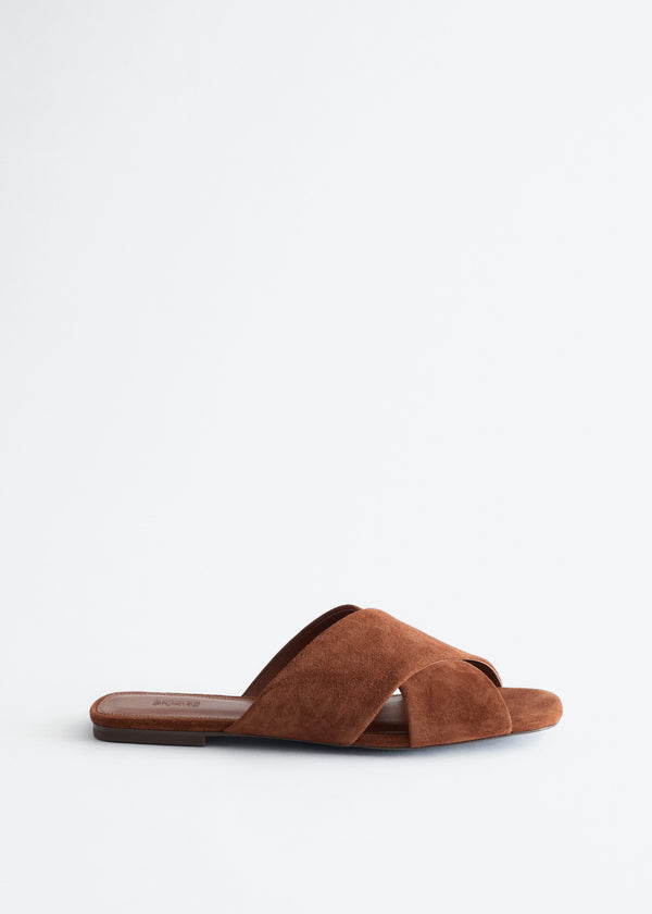 Crossover Sandals | Brown