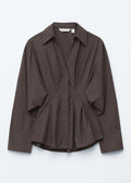 Waist-Defined Cotton Shirt