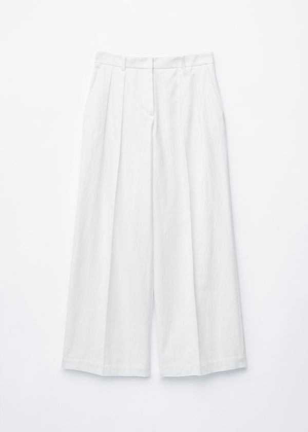 Pleated Trousers | White