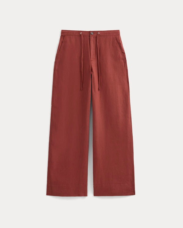 Wide-Leg Pants | Red