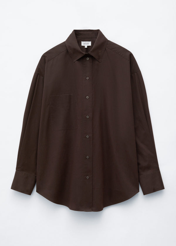 Fitted-Waist Shirt | Brown