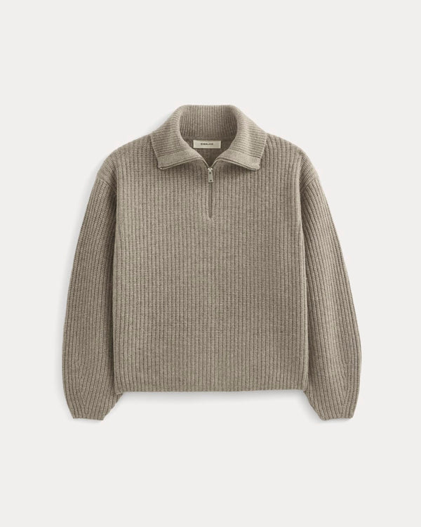 Textured Polo Sweater