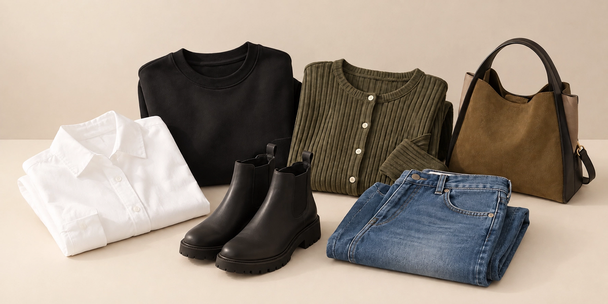 Modern Casual capsule flatlay